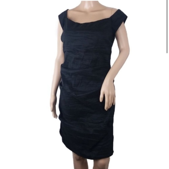 Womens Alex Evenings Taffeta Crinkled Dress - Picture 1 of 8